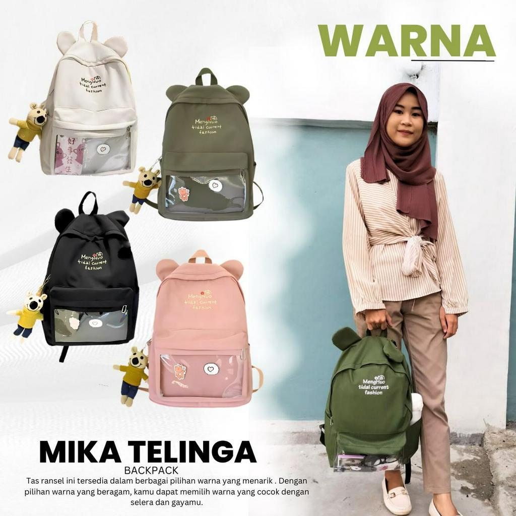 TAS RANSEL WANITA MIKA TELINGA BESAR / TAS BACKPACK FASHION KOREA
