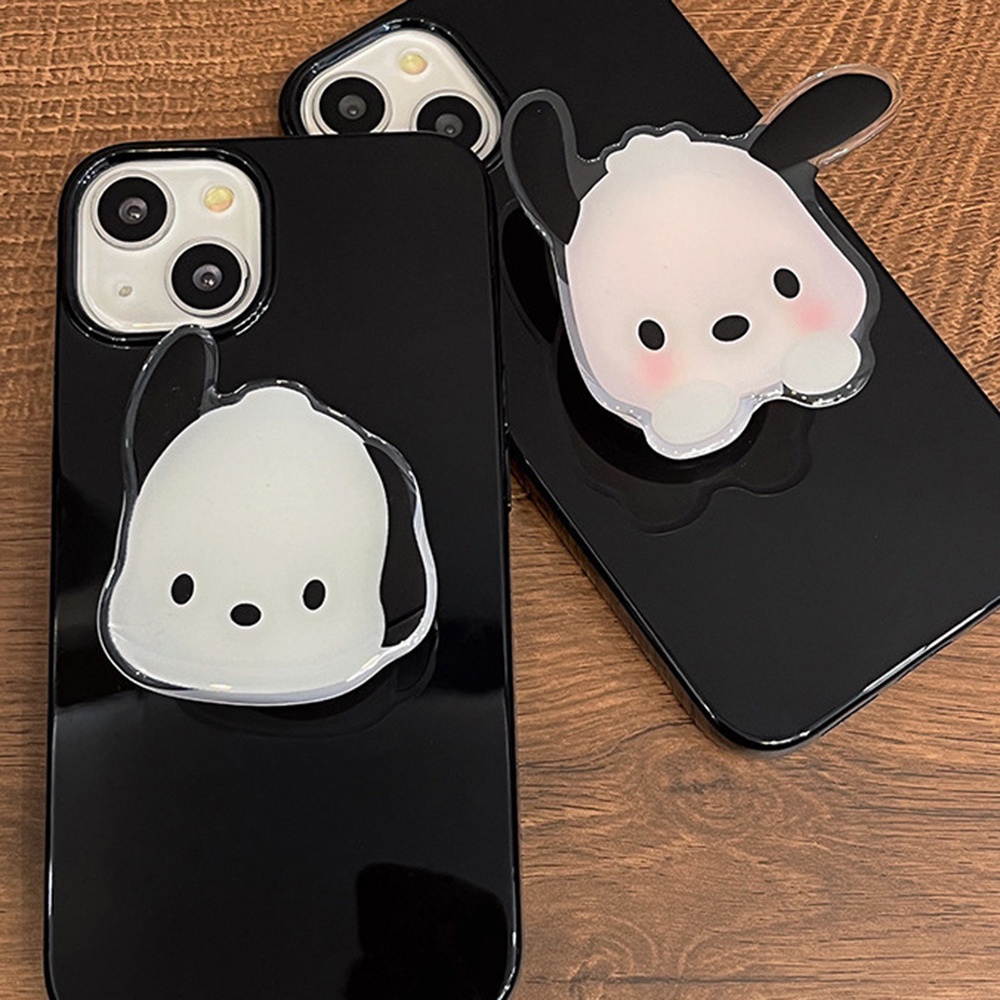 【COD Tangding】Sanrio Pacha Stand Grip Holder Handphone Bentuk Anjing Warna Putih