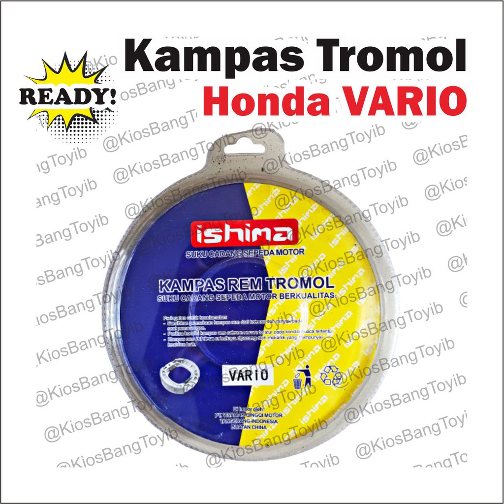 Kampas Rem Tromol Belakang Honda Vario Beat Scoopy Spacy Tiger Megapro &quot;𝐈𝐒𝐇𝐈𝐌𝐀&quot;