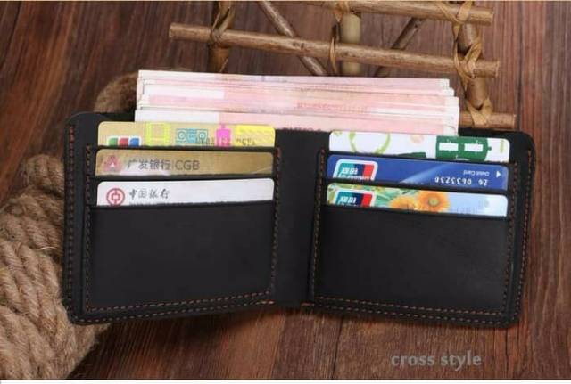 Cowather Dompet Kulit Pria Vintage Genuine Leather