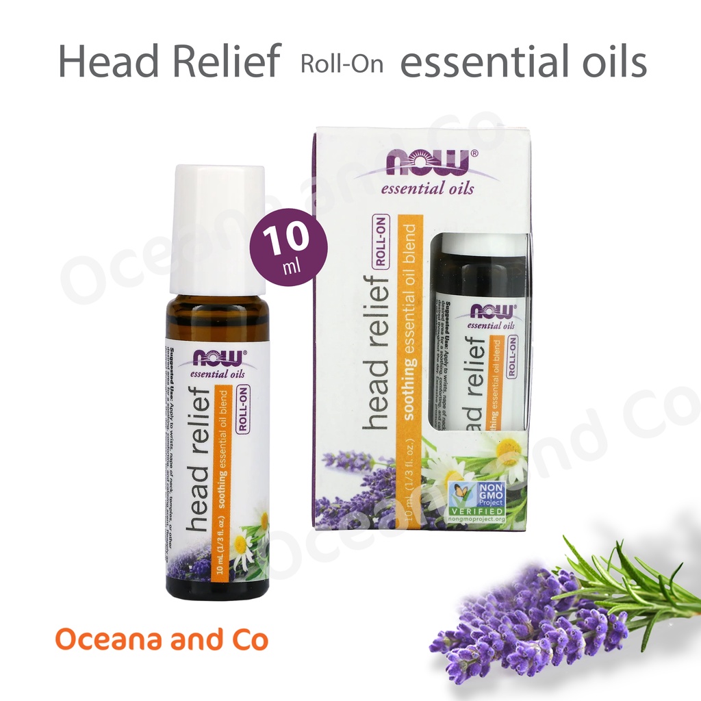 Now Food Head Relief Roll-on 10ml ( essential oil blends)