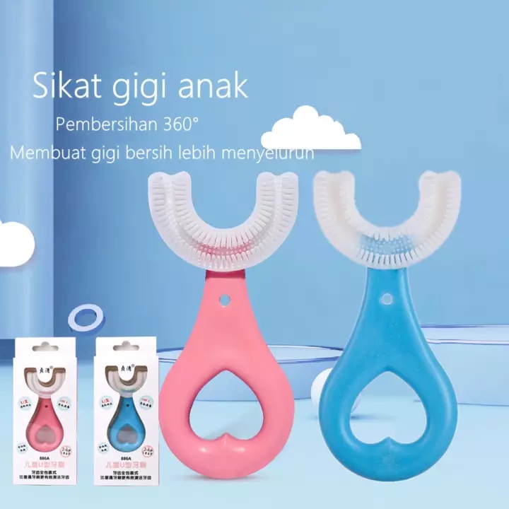 Sikat Gigi Anak Bentuk U Bahan Silikon Tooth Brush Baby Silicon Type U Sikat Gigi Anak Sikat