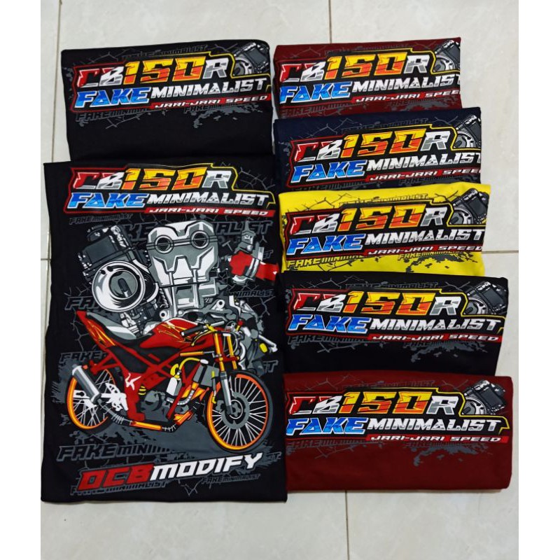 kaos cb150r / baju cb150r / T-shirt cb150r /fake minimalist