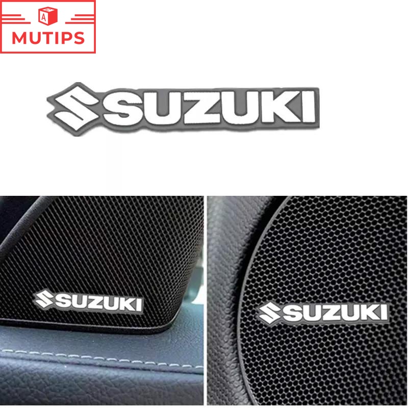 Suzuki 4Pcs Sticker Dekorasi Speaker Mobil ERTIGA XL7 SX4 Jimy Vitara Katana ERTIGA Splash Swift