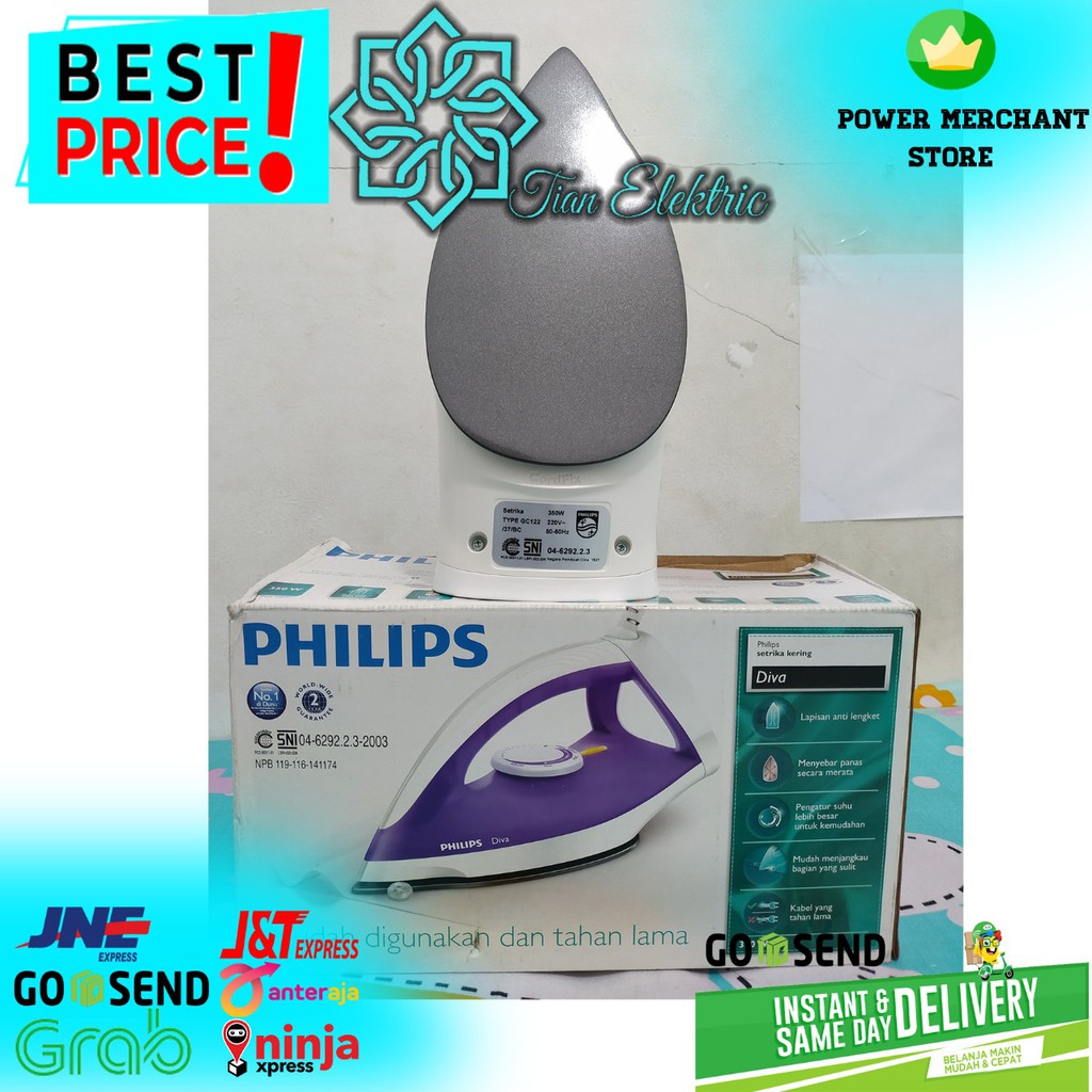 PHILIPS DIVA GC-122 Setrika Listrik Dry Iron