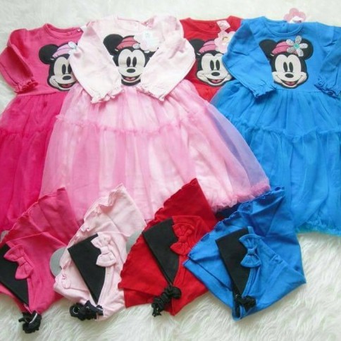 HONEY BJ127 gamis 1-2 tahun tutu anak dress muslim balita perempuan cewek girl