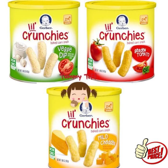 terlaris GERBER LIL CRUNCHIES CHEDDAR 42gr / Gerber Lil'crunchies / Gerber murah