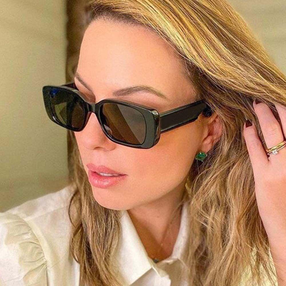 Agustinina Rectangle Kacamata Wanita Pria Anti-UV Anti-Reflective Pelindung Mata Musim Panas Kacamata Bingkai Kecil Sunglasses