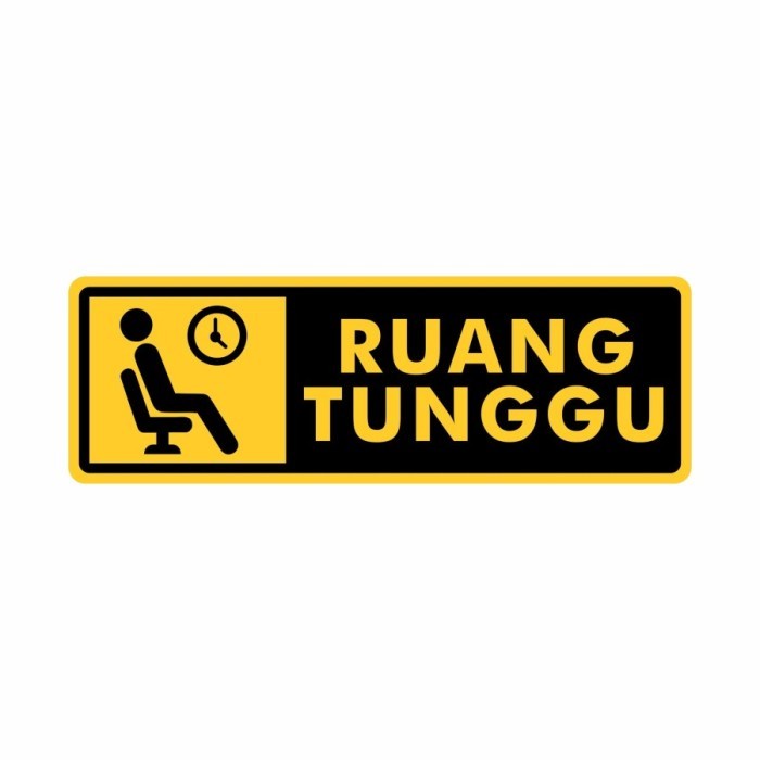 

Rambu Sign Ruang Tunggu 30cm x 10cm Acrylic 2mm / bahan akrilik k3