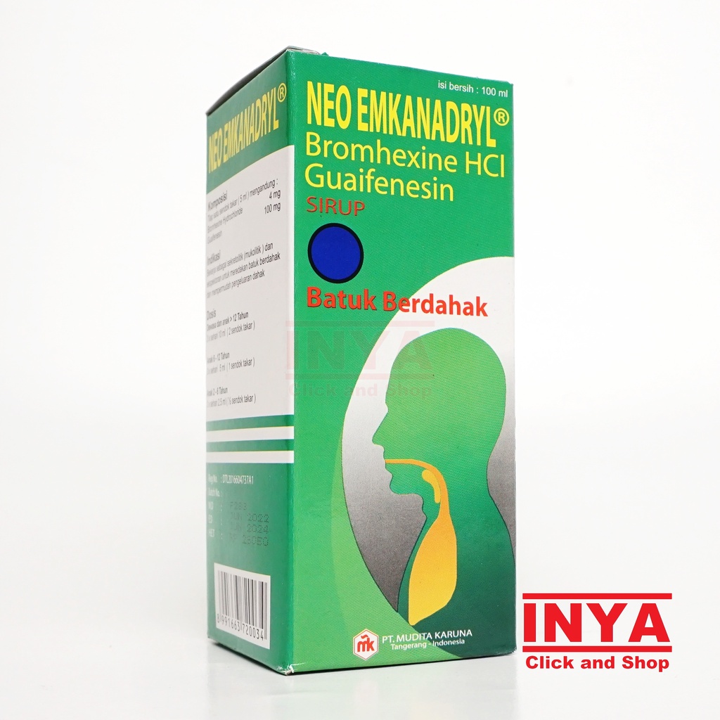 NEO EMKANADRYL SIRUP BATUK BEDAHAK 100ml - Obat Batuk