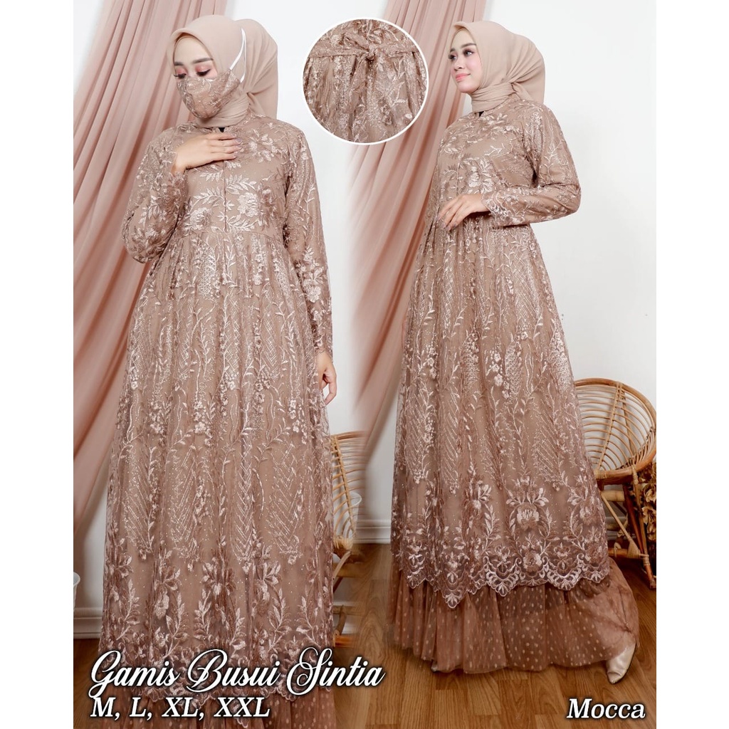 Gamis Busui Sintia AD / Kebaya Brukat Busui Modern / Dress Pesta Menyusui