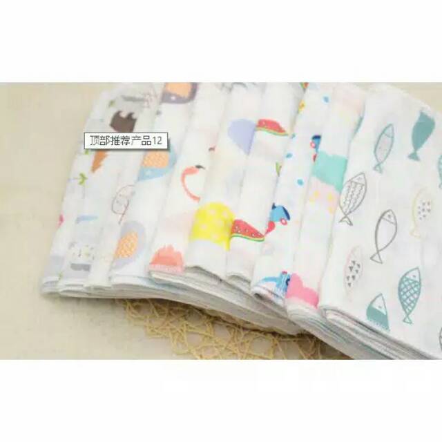 Ecer Handuk Liur SLABBER BIB Celemek Kain Motif Lucu Murah Import