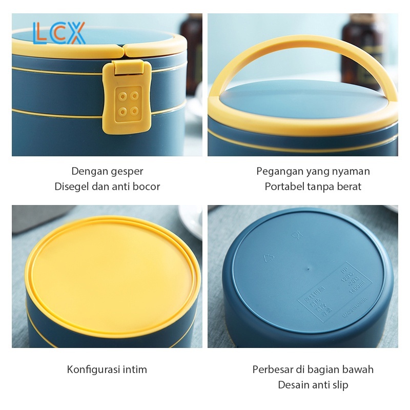 LCX Tempat Makan Lunch Box Anti Bocor Kotak Makan Anti Percikan Tempat Bekal VS-65