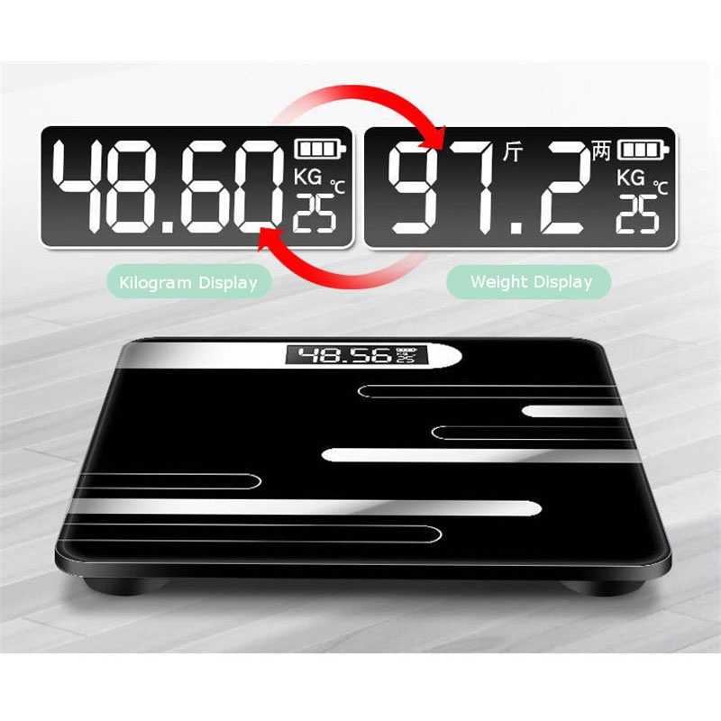 taffware timbangan badan digital digipounds temperatur usb rechargeable version black sc 15u