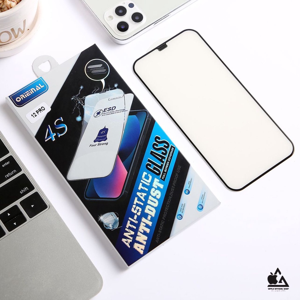 iPhone Series Premium Tempered Glass Original 4S Anti Dust / Debu for iPhone 16 15 14 13 12 11 Pro Max Plus Mini 16+ 15+ 14+ Xr X Xs Max 6 6+ 7 7+ 8 8+ SE 2 SE 3 Anti Debu Screen Protector Clear Bening Anti GORES KACA