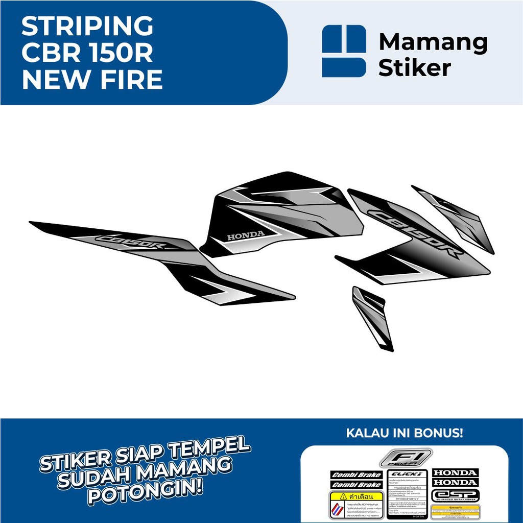 STRIPING CB150R NEW STREETFIRE VARIASI 6 SIMPLE ELEGAN/STIKER CB 150R STREET FIRE ORIGINAL/STICKER L
