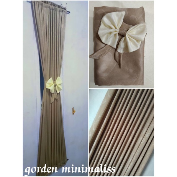 Gorden kupu-kupu ikat pita jendela minimalis tirai jendela minimalis gorden jendela minimalis tebal