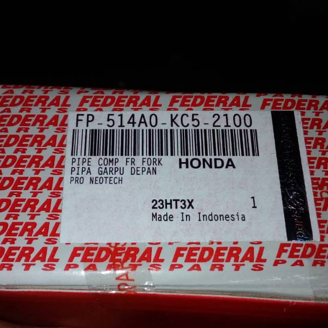 Pipa ass shock depan set gl pro/gl pro neotech federal parts