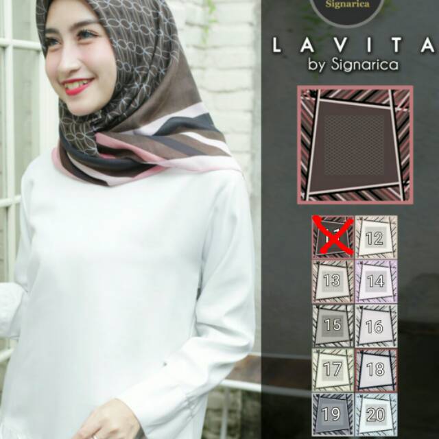 Segiempat LAVITA by SIGNARICA Voile Katun Hijab Jilbab Scarf Muslimah Square