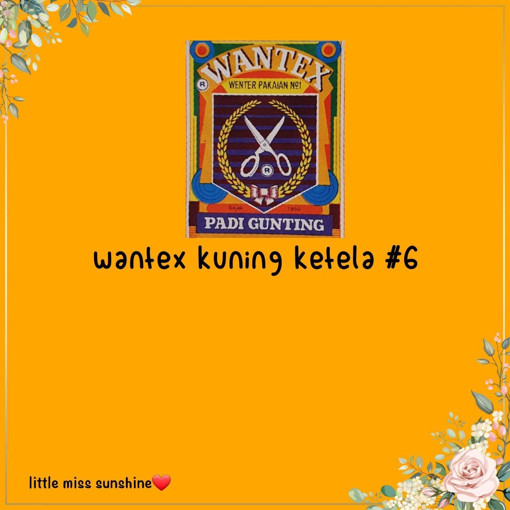 WANTEX WARNA KUNING KETELA 6 Wenter Padi Gunting Pewarna Tie Dye Baju Sumbo Sumba Kain Cotton Satuan Ecer Grosir Jumputan Ikat Art Celup Wantek Pakaian Warna Baru Murah Bagus Kualitas DYE TIE Baik Quality Malang Lancar Grosir Warna Pakaian Pewarna Wenter