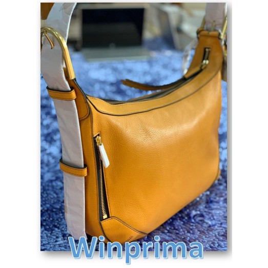 Tas Fossil original - Fossil Hannah Hobo Brown - Tas Kantor - Kuning