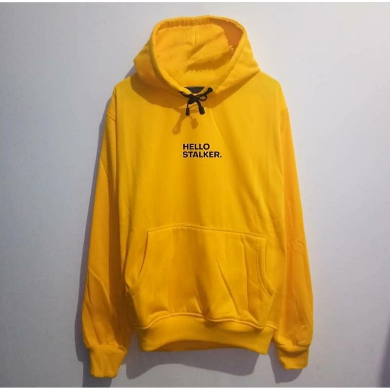SWEATER HOODIE HELLO STALKER KATUN FLEECE VARIAN WARNA