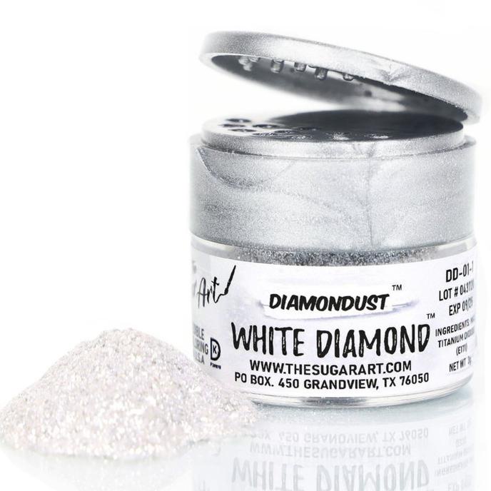 

White Diamondust The Sugar Art Edible Glitter 3 Gram