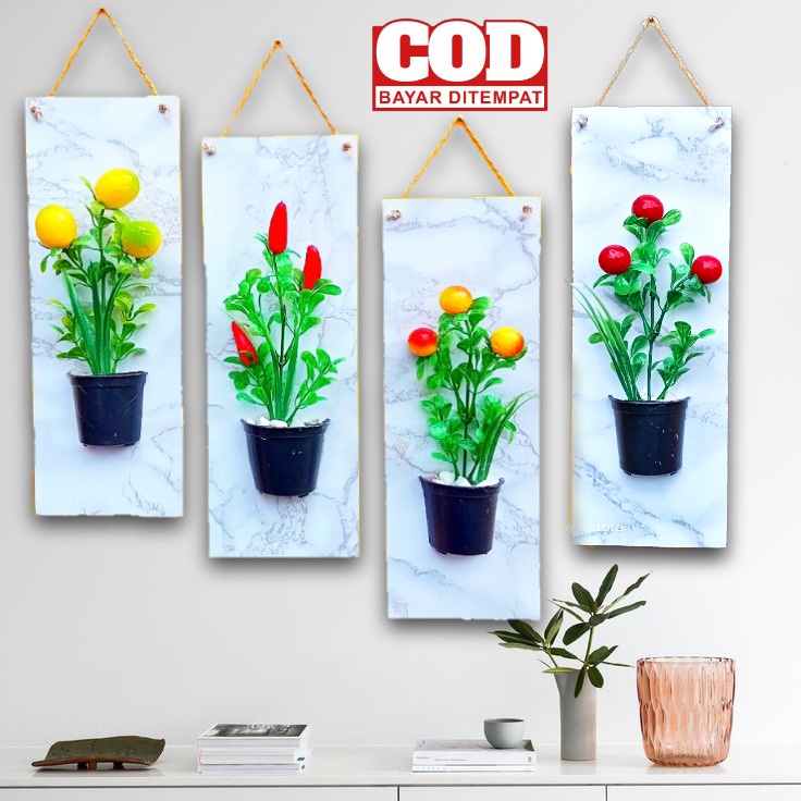 Fruits & Vegetables 3D Hiasan Dinding Dapur Buah Artifisial Kitchen