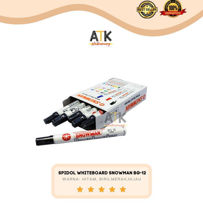 

Big Sale Spidol Whiteboard Marker Snowman atk - Hitam Promo Awal tahun