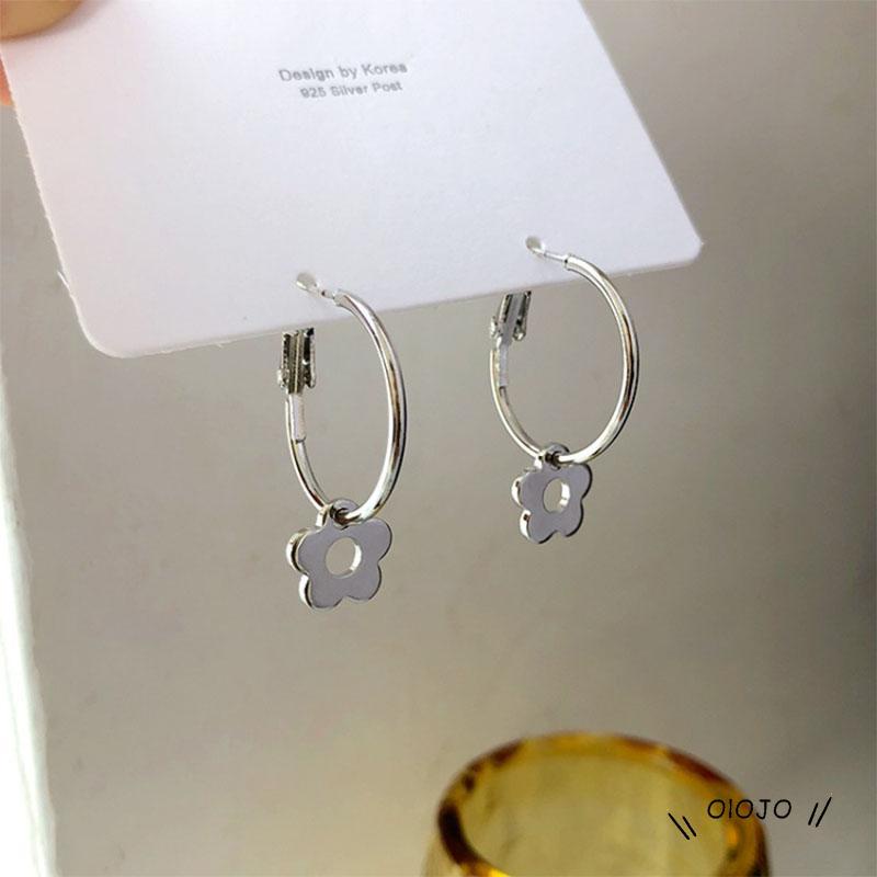 Anting Tusuk Gantung Desain Bunga Hollow Gaya Trendy Untuk Wanita - ol2