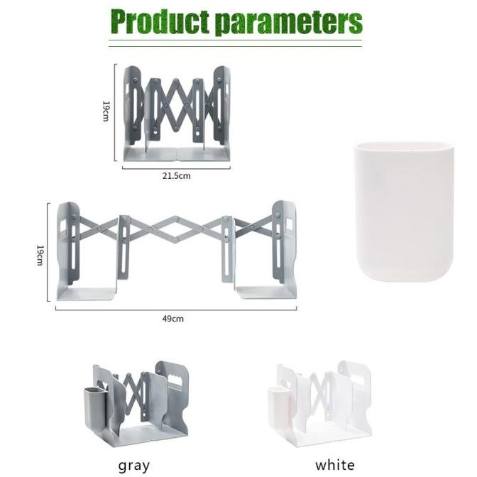 

Pembatas Buku STRETCH Tempat Pensil Pulpen Sandaran Book End Meja Rak