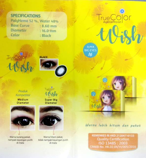 [ Normal ] Softlens True Color Wish Black