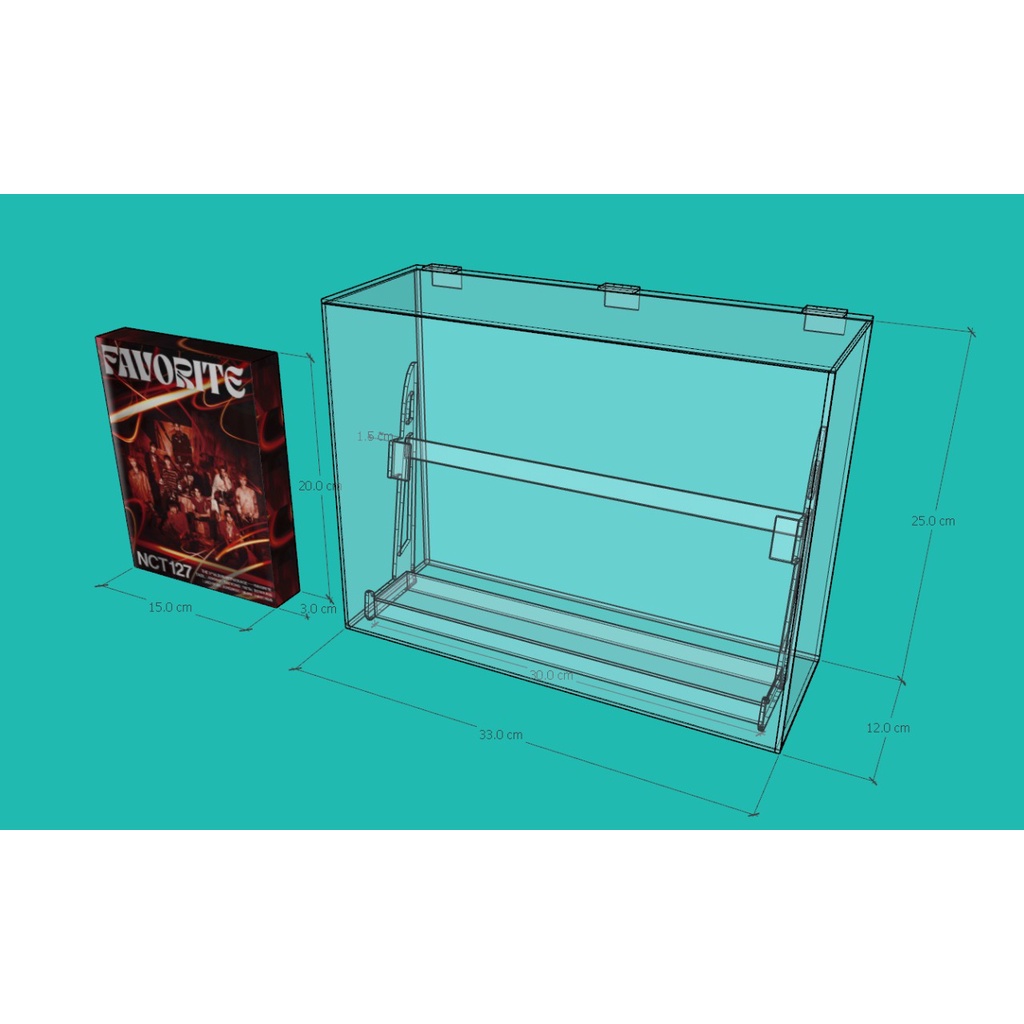 Album NCT 127 FAVORITE / Box Album NCT 127 FAVORITE Akrilik Dengan Penyangga / Box Album Akrilik