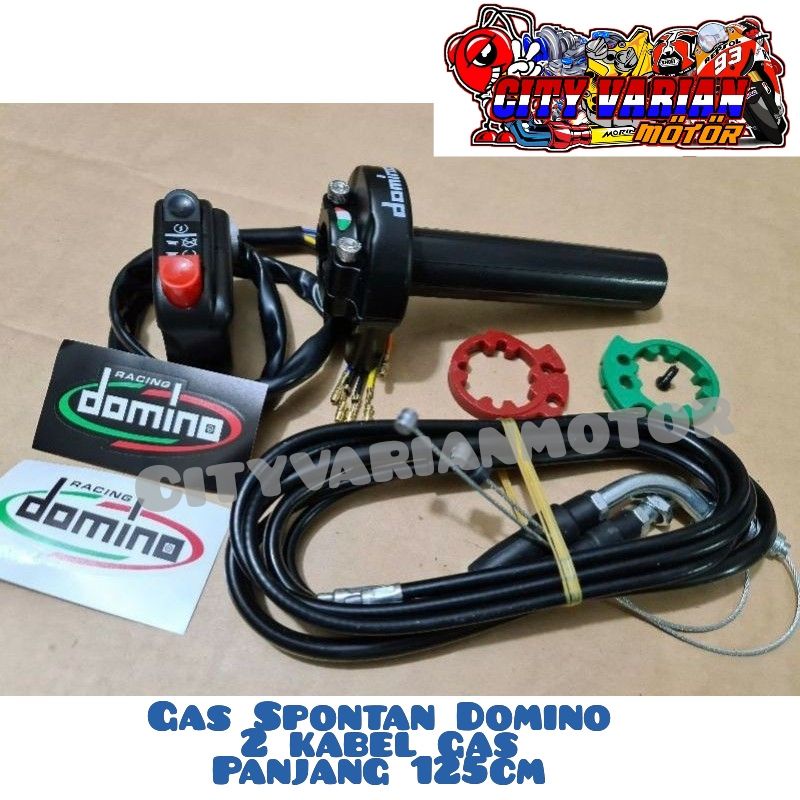 Gas Spontan plus L gas 2 Tali Kabel Gas serat Vixion Sonic Satria Fu Ninja plus Saklar