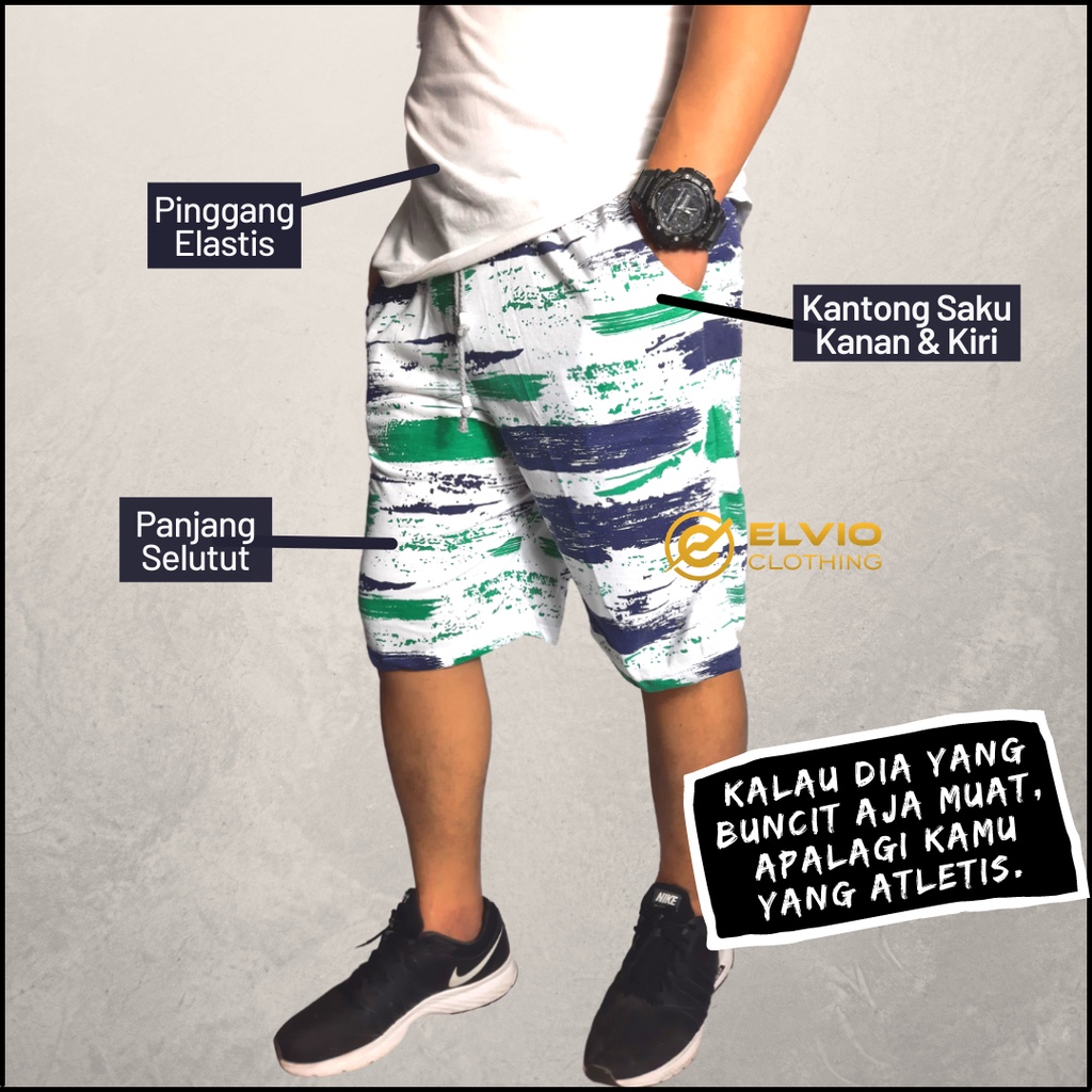 CELANA PENDEK SELUTUT SURFING BAHAN KAIN SANTAI