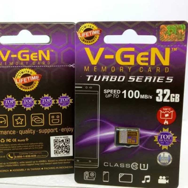 Memory card V-GEN 8GB/16GB/32GB class10 turbo series 100mbps original V-Gen