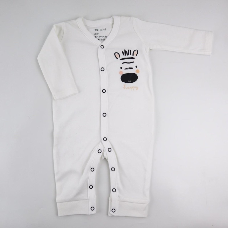 BABY K2 - Sleepsuit Buka Kaki isi 3 Pcs Motif Zebra