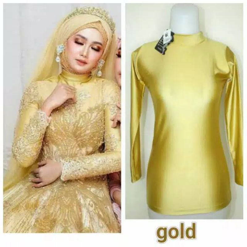 Manset metalik gliterr kebaya fit zipper//manset gliter pangantin