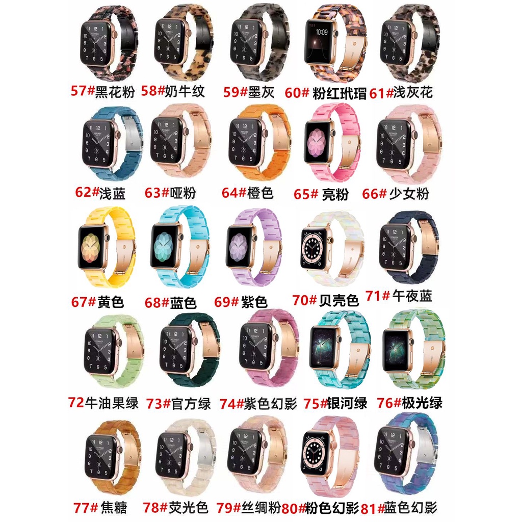 Strap Apple Watch Resin Marble Ceramic Premium 38mm 40mm/41mm 42mm/44mm/45mm/49mm