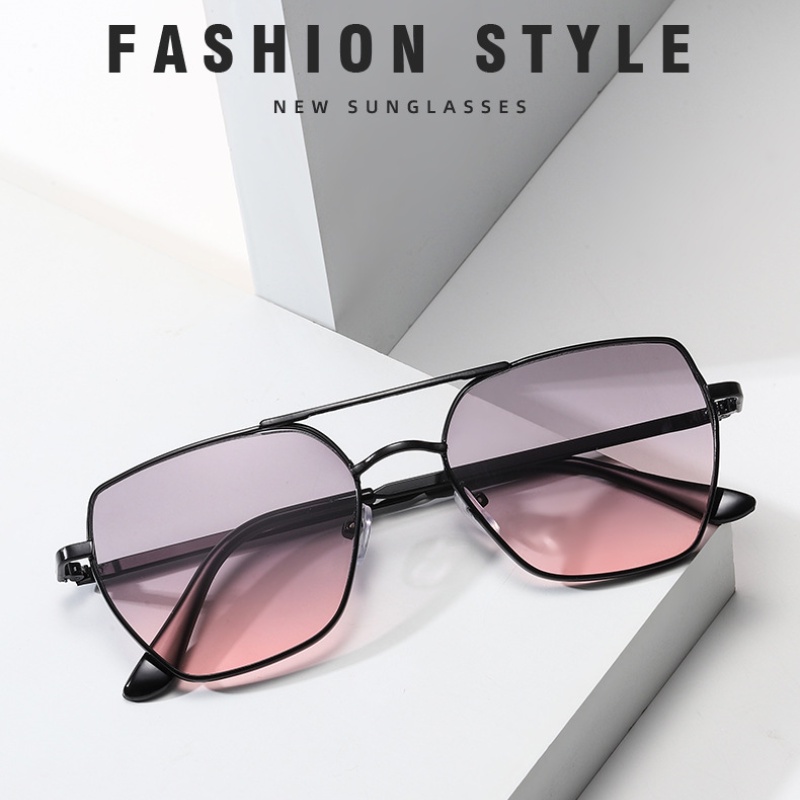 Kacamata Hitam Aviators Bahan Metal Untuk Pria Dan Wanita