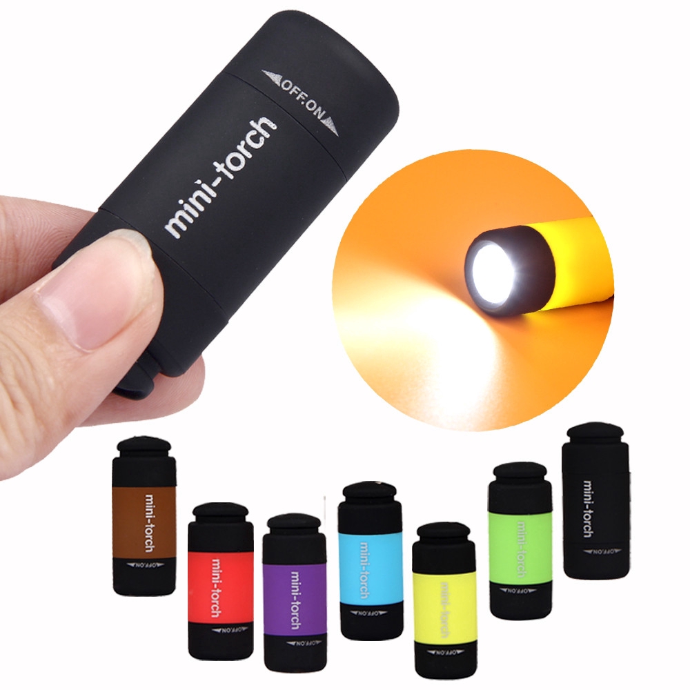 Mini LED Light USB Rechargeable Flashlight Portable Pocket Keychain Waterproof Torch Lamp