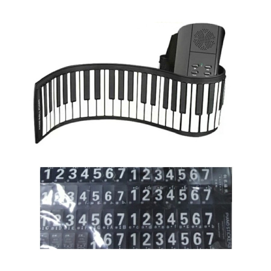 Piano Lipat Roll Up Alat Musik Portabel Portable Keyboard Elektrik Listrik Bagus Anak Mainan Terbaru