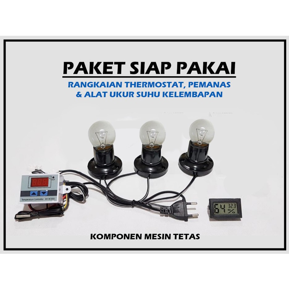 PSP Paket Siap Pakai Thermsotat Digital Mini Hygrometer Digital Untuk Mesin tetas Telur Otomatis