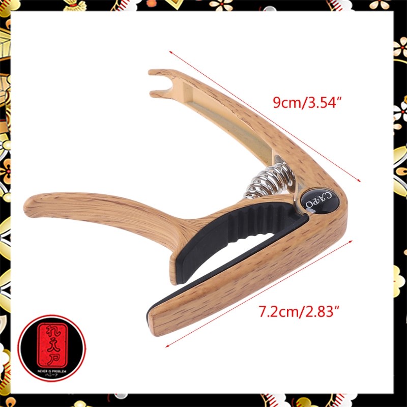 SLOZZ Capo Gitar Aluminium Alloy Wood Design with Bridge Pin Remover