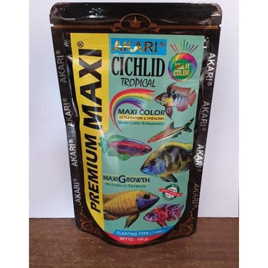 Termurah!! Akari Premium Maxi Cichlid 100 Gram Makanan Ikan AQUARIUM