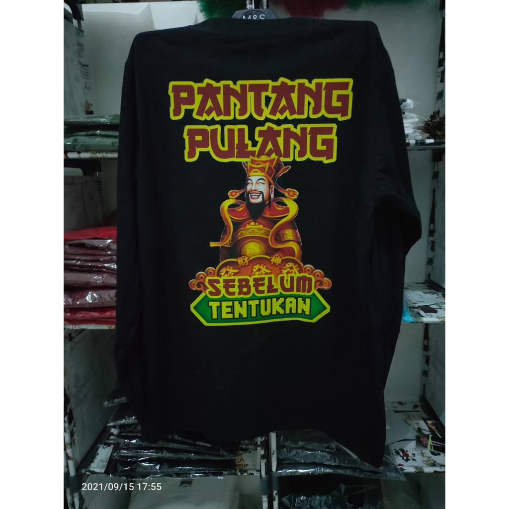 kaos custom satuan nama foto sablon fafafa kakek merah lengan panjang cotton combed PREMIUM desain s