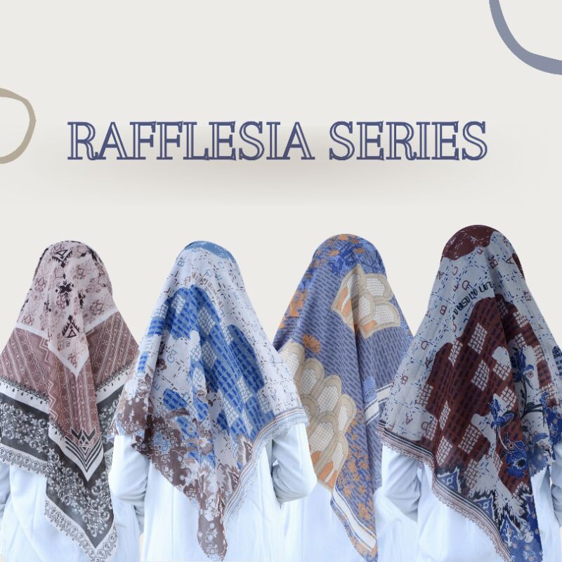 HIJAB VOAL LASERCUT SQUARE MOTIF RAFFLESIA SERIES