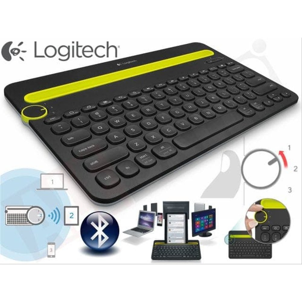 Dijual Aksesoris Komputer keyboard wireless bluetooth Logitech Bluetooth Keyboard K480.. Diskon