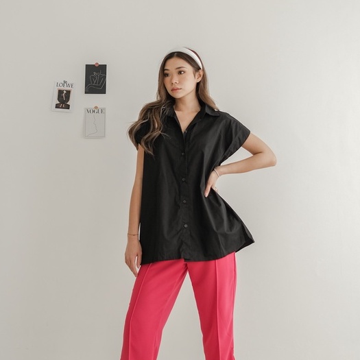 [TAVIA] SHEILA BLOUSE 2-WAYS TOP  / ATASAN WANITA / BLOUSE WANITA / KEMEJA WANITA