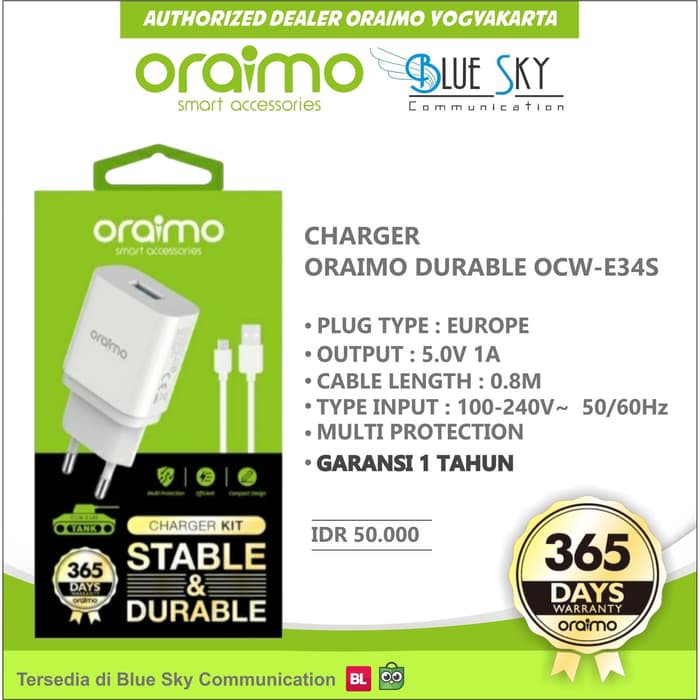 CHARGER KIT ORAIMO DURABLE OCW-E34S MULTI PROTECT COMPACT DESIGN